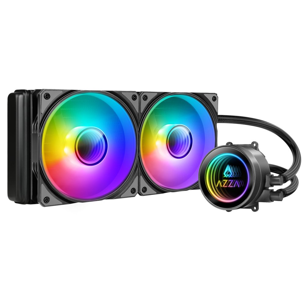02c5ddbebc7831c4e55d15a817e72aa7ff73a1e4a133fcc8403997cfafd44d83-1.jpg AZZA Galeforce 240mm ARGB PWM | All-in-One CPU Waterkoeler | Open Box - Afbeelding 1