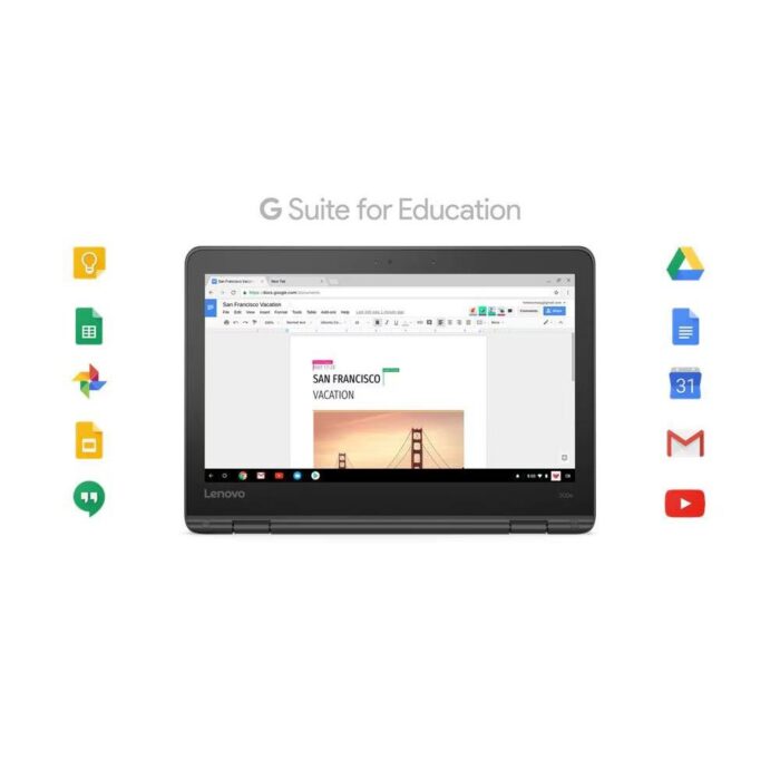 Lenovo 300e Convertible Chromebook | 11,6'' HD Touch IPS | Intel N4020 | 4GB RAM | 32GB Flash | Renewed - Afbeelding 4