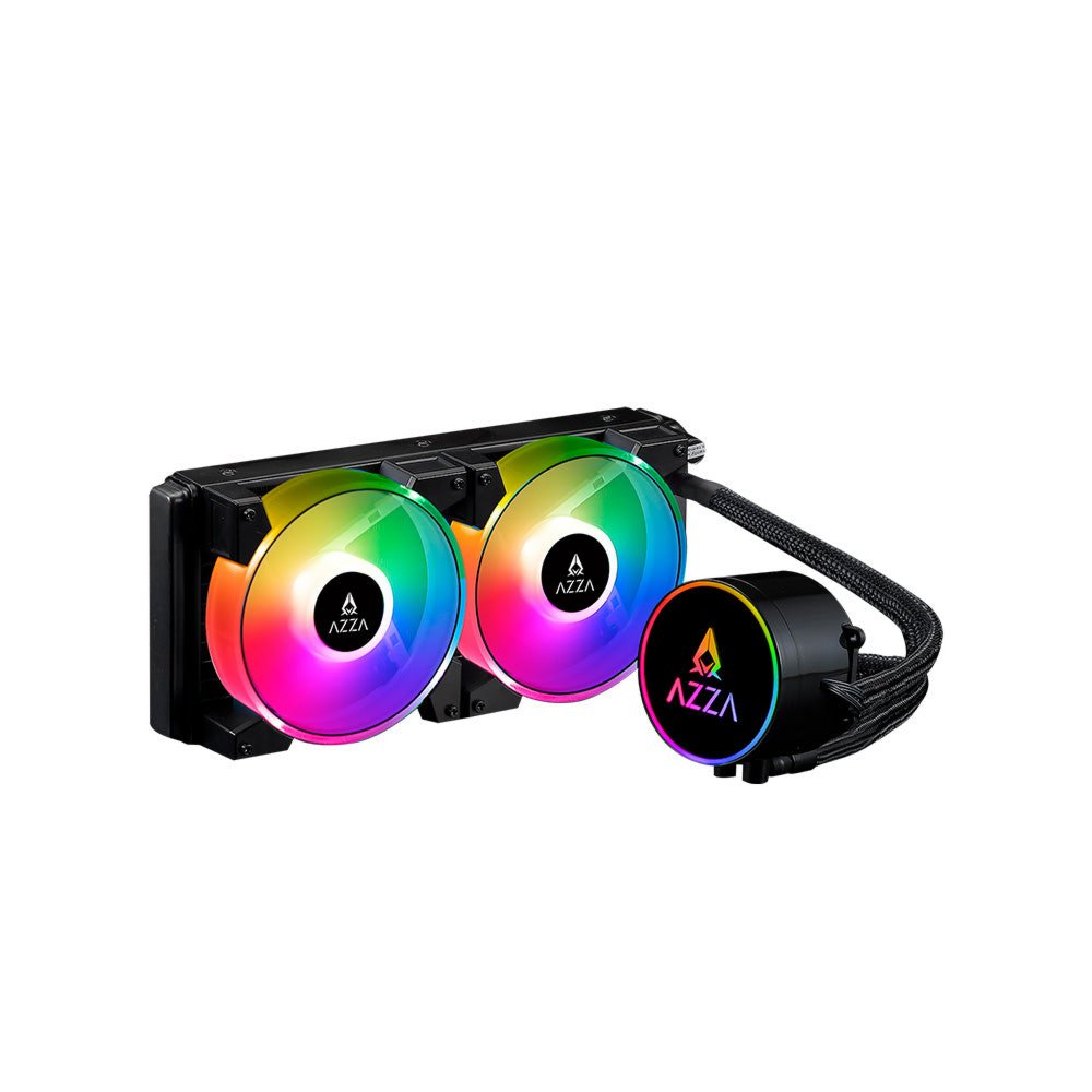 342f7c8565203d003598378af2a1edfeada7aa474451a632de78df7a6146473f.jpg Azza Blizzard 240mm ARGB PWM | All-in-One CPU Waterkoeler - Afbeelding 1