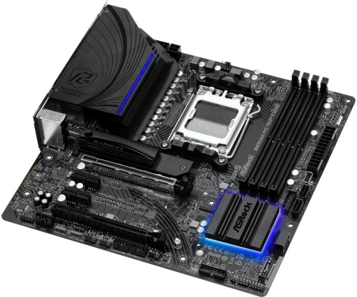 Asrock B650M PG Riptide | Socket AM5 | AMD B650 | 4xDDR5 | Micro-ATX | Moederbord | Renewed - Afbeelding 3