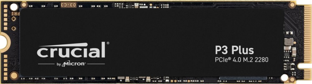 4969b991053204d1d54c1cf9f3c2e66a4f813ce3cf1df87492ee54673edf7ac2.jpg Crucial P3 Plus | 1TB NVMe SSD | M.2 | Gen4 | 5.000MB/s Lezen | 3.600MB/s Schrijven - Afbeelding 1