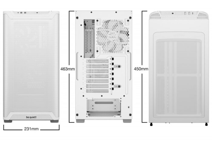 be quiet! PURE BASE 501 Airflow Mesh | Midi Tower Case | Wit - Afbeelding 2