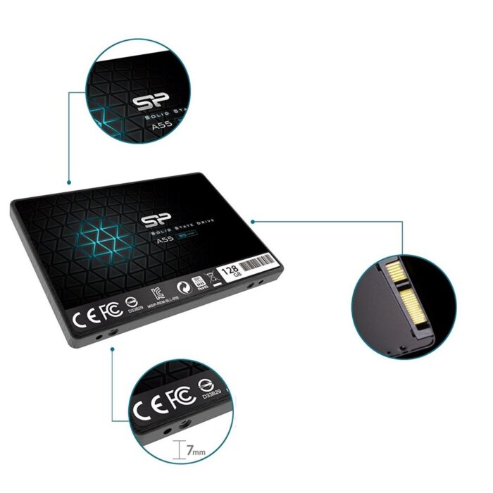 Silicon Power A55 | 128GB SATA SSD | 2.5'' | 460MB/s Lezen | 360MB/s Schrijven - Afbeelding 6
