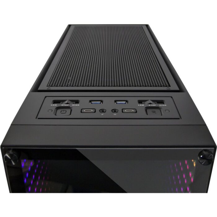 Inter-Tech X-908 Infini2 | Infinity Mirror | Tower Case | USB-C | Zwart - Afbeelding 8