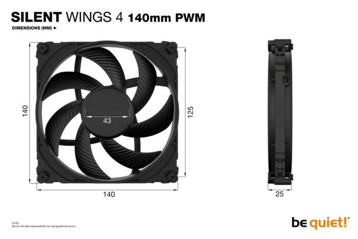 be quiet! SILENT WINGS 4 | 140mm PWM Computer behuizing Ventilator 14 cm Zwart 1 stuk(s) - Afbeelding 5