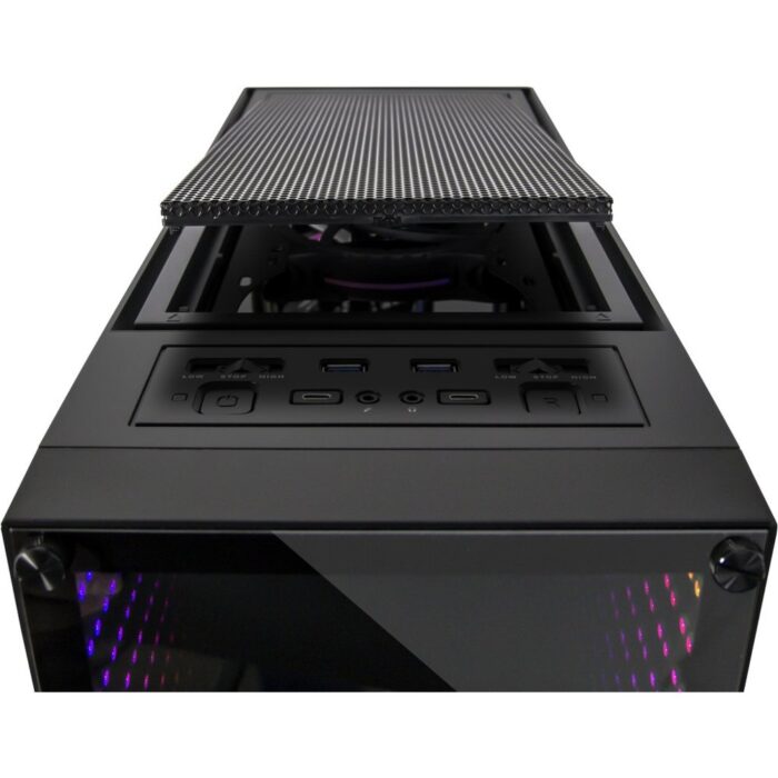 Inter-Tech X-908 Infini2 | Infinity Mirror | Tower Case | USB-C | Zwart - Afbeelding 9