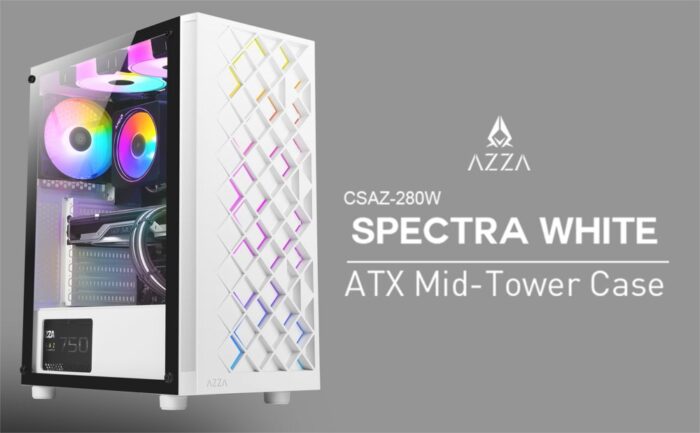 Azza Spectra RGB | Midi Tower Case | Wit - Afbeelding 2