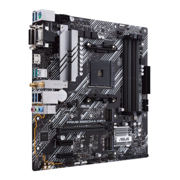 ASUS PRIME B550M-A WIFI II | Socket AM4 | AMD B550 | 4xDDR4 | Micro-Atx | Moederbord - Afbeelding 2