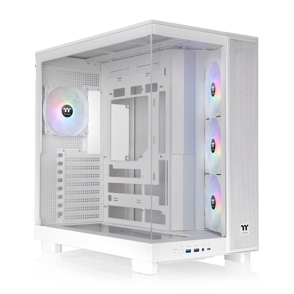 86032c1099dc344b05a4c2b784040f07dc2121aa7809d4c89eaf3fdf15324799.jpg Thermaltake View 380 XL TG ARGB | Mid Tower Case | Snow (CA-11E-00M6WN-00) - Afbeelding 1