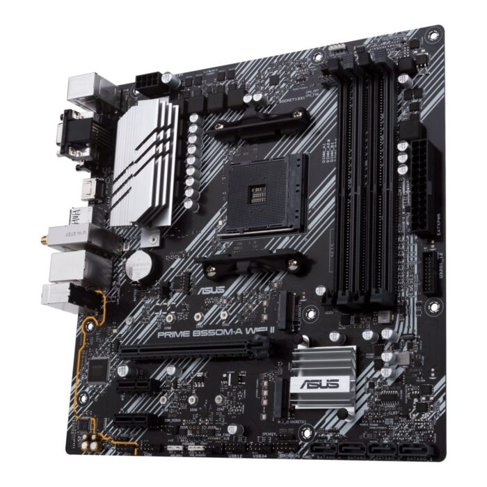 ASUS PRIME B550M-A WIFI II | Socket AM4 | AMD B550 | 4xDDR4 | Micro-Atx | Moederbord - Afbeelding 4