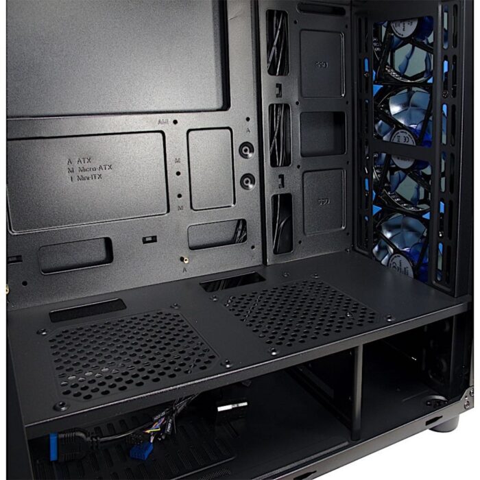 Inter-Tech CXC2 Blue Light | Midi Tower Case | Zwart - Afbeelding 6