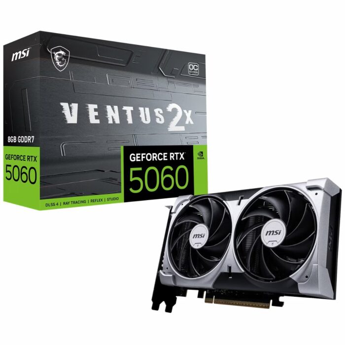 MSI GeForce RTX 5060 Ventus 2X OC | 8GB GDDR7 | DLSS 4 | Videokaart | Nvidia GPU - Afbeelding 2