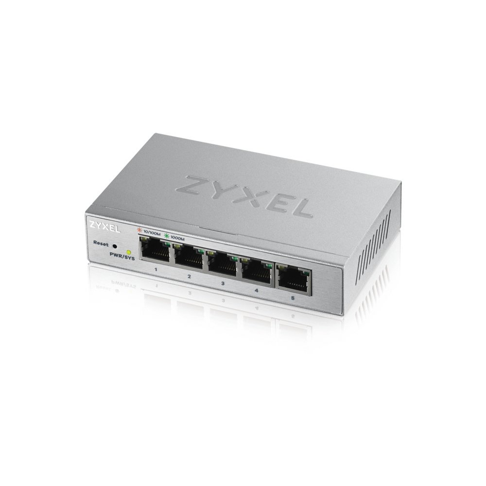 c252870db2a9469b3eee5a24d55fa00b7247c720c85171a5c9cbe6ac08e487df.jpg Zyxel GS1200-5 | Managed Switch | 5 Poorten | Gigabit Ethernet (10/100/1000 Mbps) | Zilver - Afbeelding 1