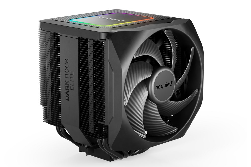 c396c2f54e200e5c77aa9e39a45d6cd589dd23b5db31b5363701524814ba88af.jpg be quiet! Dark Rock Elite | 280W TDP | 168mm Hoogste | 135mm Fans | CPU Luchtkoeler - Afbeelding 1