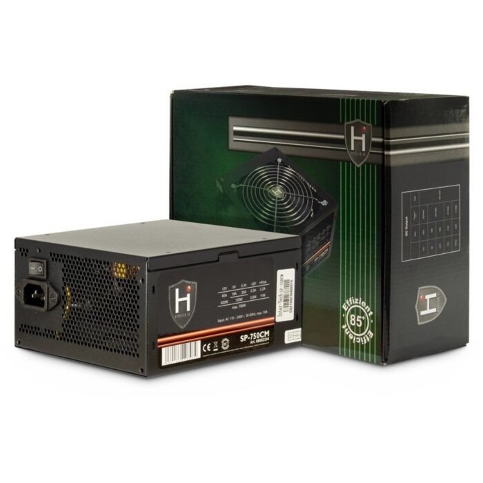 Inter-Tech HiPower SP-750CM | 750 Watt ATX PSU | Deels Modulair | Power Supply | Voeding - Afbeelding 2
