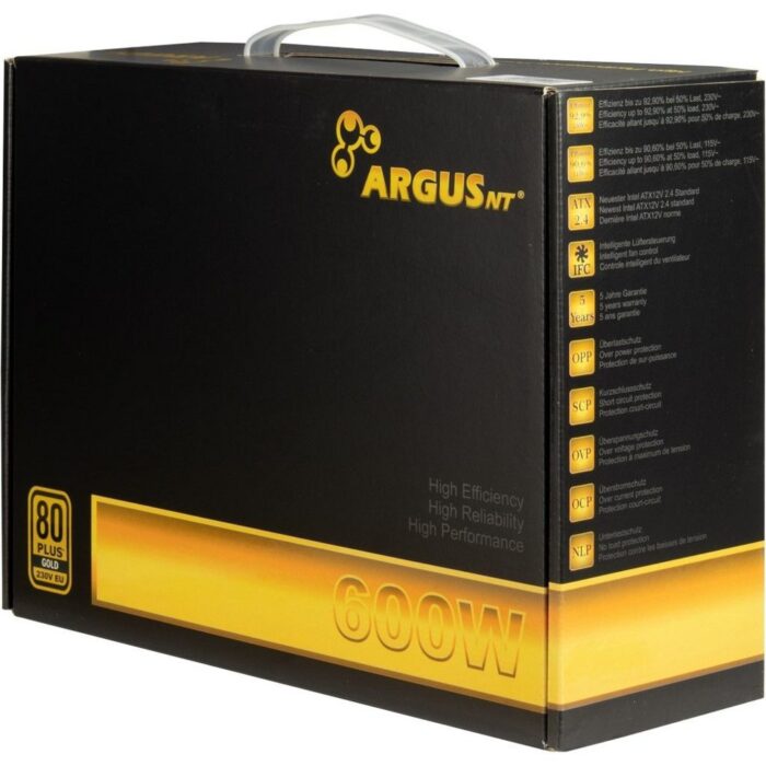 Inter-Tech Argus GPS-600 | 600 Watt Gold ATX PSU | Power Supply | Voeding - Afbeelding 5