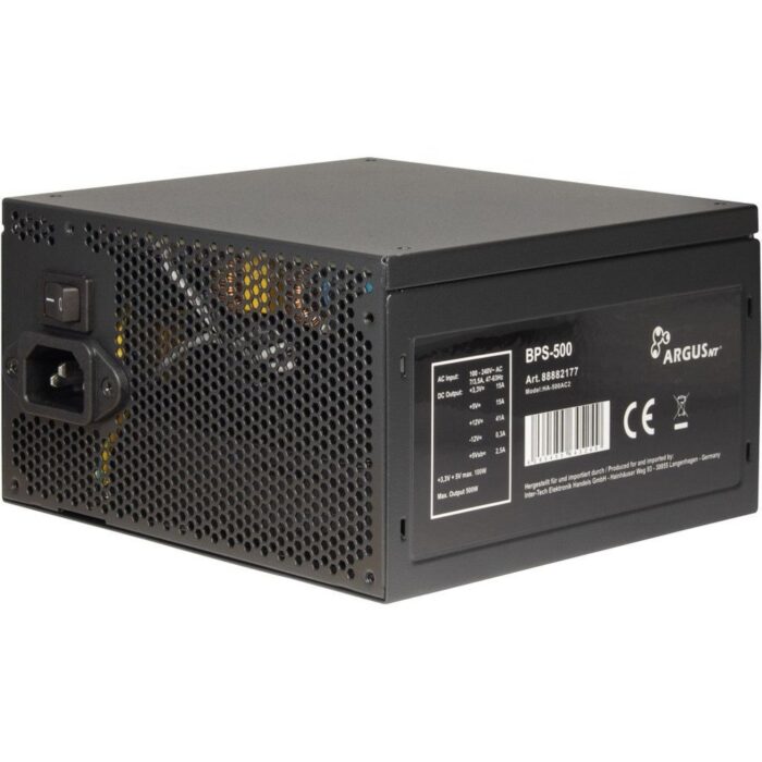 Inter-Tech ArgusNT BPS-500 | 500 Watt Bronze ATX PSU | Power Supply | Voeding - Afbeelding 3