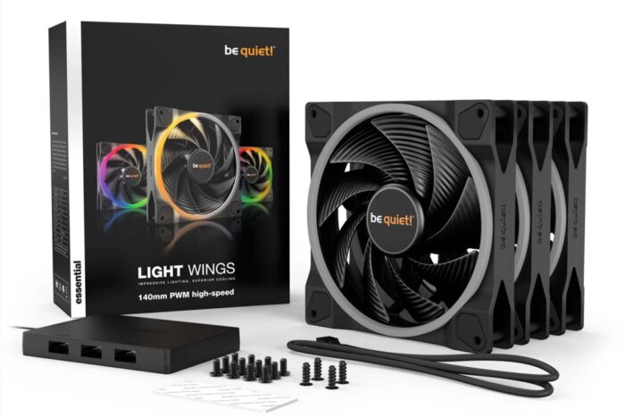 be quiet! Light Wings | 140mm PWM Triple Pack high-speed Computer behuizing Ventilator 14 cm Zwart 3 stuk(s) - Afbeelding 6
