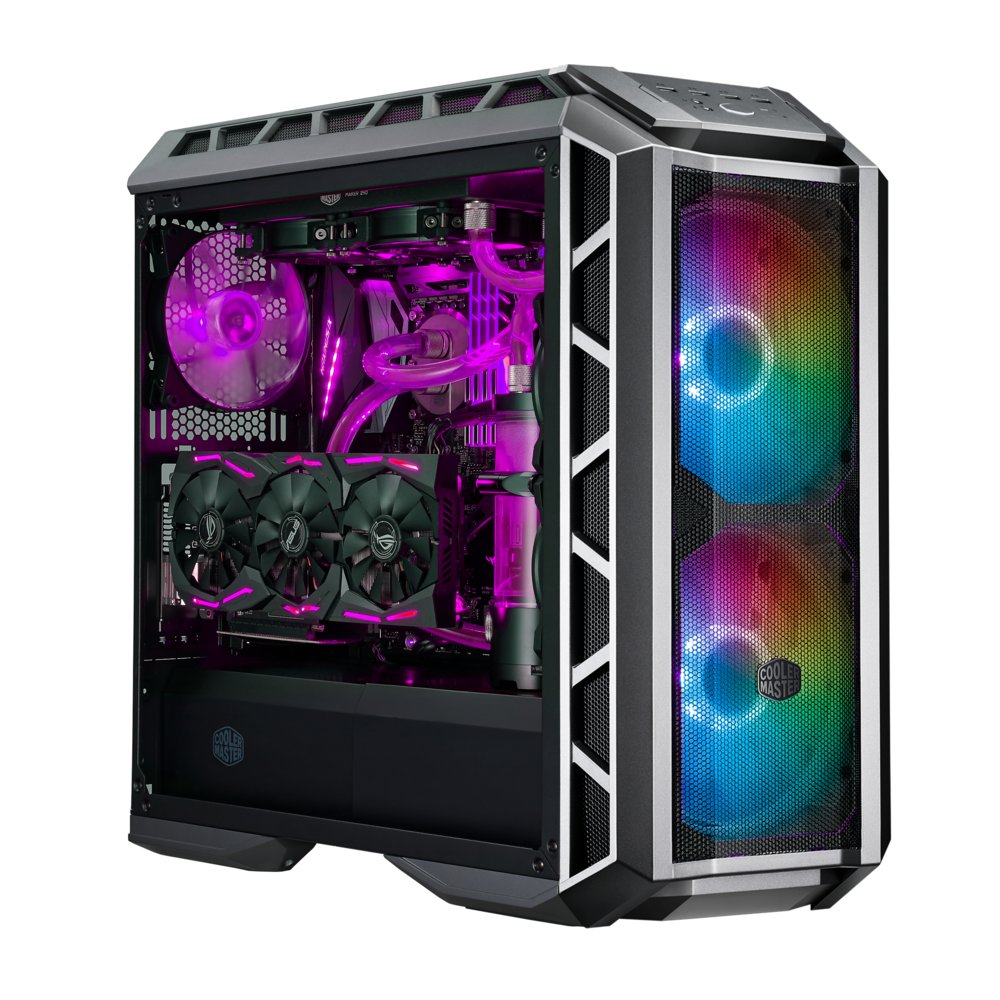 d53747ad9dbb2935574e93feb87a5a3cb5ac010a30c910fd4a1f572fd34227b4.jpg Cooler Master MasterCase H500P Mesh RGB | Midi Tower Case | Grijs - Afbeelding 1
