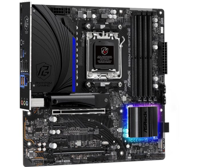 Asrock B650M PG Riptide | Socket AM5 | AMD B650 | 4xDDR5 | Micro-ATX | Moederbord | Renewed - Afbeelding 4