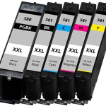 PGI-580 en CLI-581 Zwart Alle Kleuren - Huismerk inktcartridges geschikt voor Canon PIXMA TR7550 / Canon PIXMA TR8550 / Canon PIXMA TS 6240 / Canon PIXMA TS 6241 / Canon PIXMA TS 705 / Canon PIXMA TS 8240 / Canon PIXMA TS 8241 / Canon PIXMA TS 8242