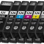 CLI-526 Zwart met Grijs en Alle kleuren Huismerk Inktcartridges - Geschikt voor Canon MG 5350, MG 6100, MG 6150, MG 6250, MG 8150, MG 8250, MX 890 Series